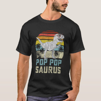 Poppopsaurus T Rex Dinosaurier Pop Pop Saurus Fami T-Shirt