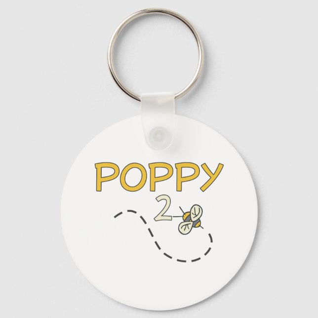 Poppy 2 Biene Schlüsselanhänger (Vorderseite)