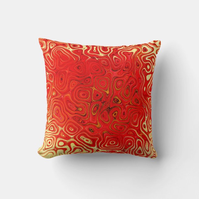 Poppy Abstrakt Throw Kissen (Vorderseite)