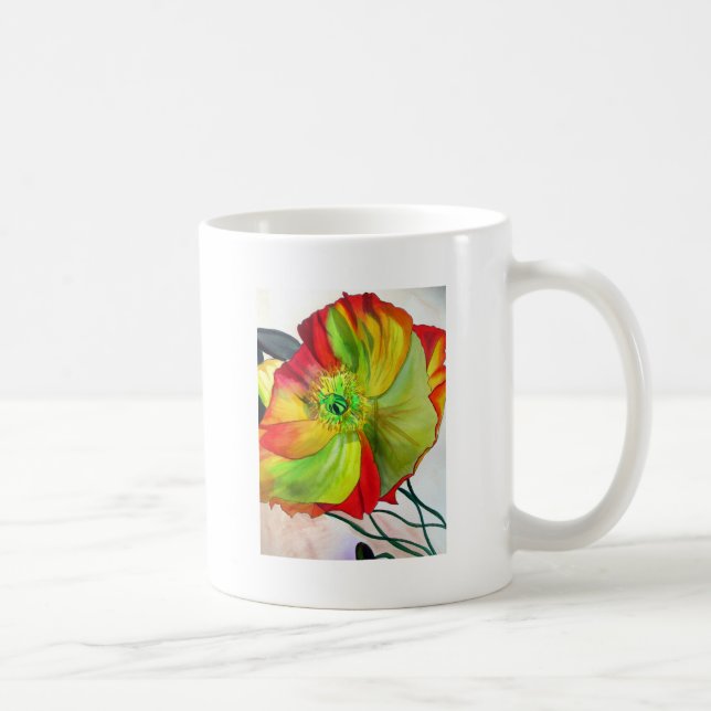 Poppy Art Makro-Mohn Kaffeetasse (Rechts)