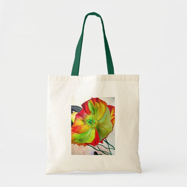 Poppy Art Makro-Mohn Tragetasche (Vorne)