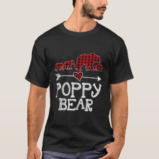 Poppy Bear Christmas Pajama Red Kariert Buffalo Fa T-Shirt