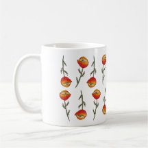 Poppy Blume Art Pattern Tasse