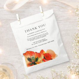 Poppy Blume Elegant Simple Wedding Danke Geschenktütchen