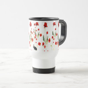 Poppy-Blume Kaninchen Reisebecher