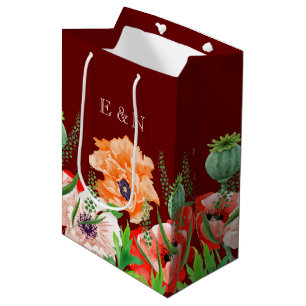 Poppy Blume Mittlere Geschenktasche Geschenktüte