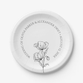 Poppy Blume Pappteller