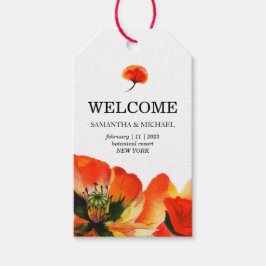 Poppy Blume Red Classic Suite Wedding Geschenkanhänger