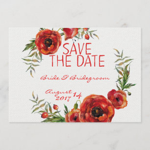 Poppy Blume Save the Date Hochzeit