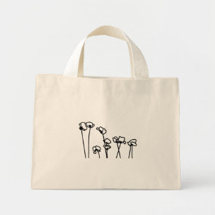 Poppy Boho Chic Minimalistisches Lebensmittelgesch Mini Stoffbeutel