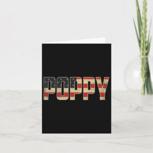 Poppy Bold Patriotic American Flag Vatertag Po Karte