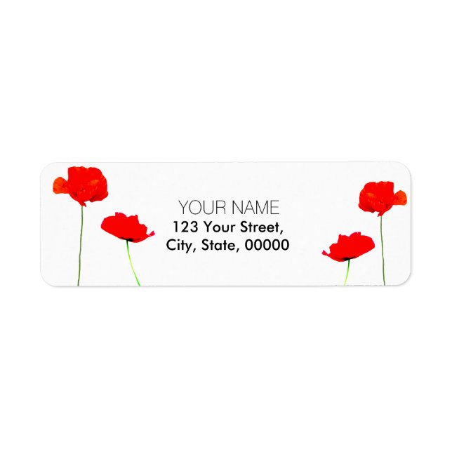 POPPY Collection 04 Rücksendeadressen-Aufkleber (Vorne)