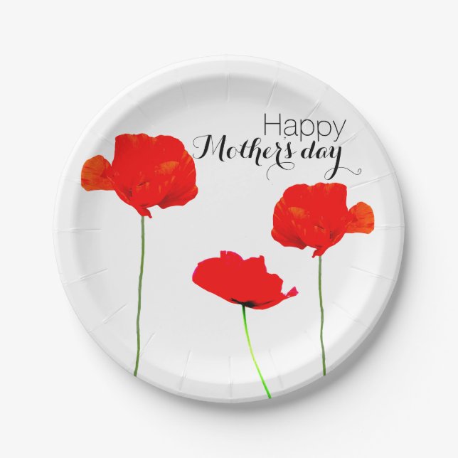 POPPY Collection 05 Muttertag Papier Teller (Vorderseite)