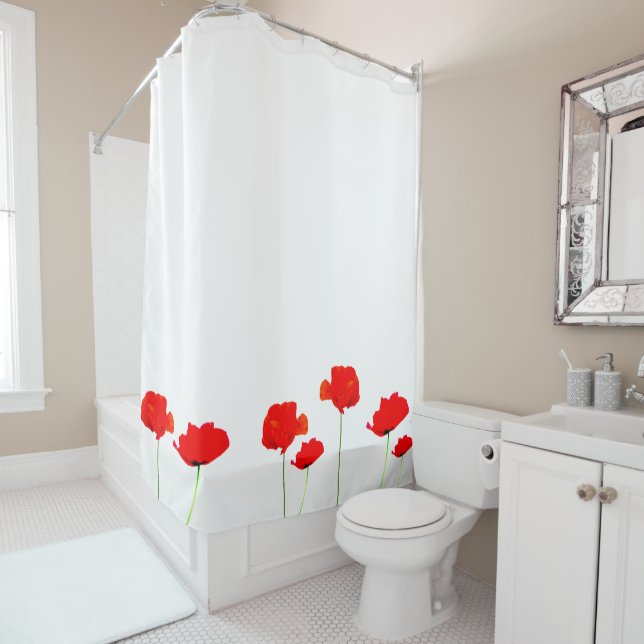 POPPY Collection 1 rideau de douche (En situation)
