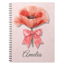 Poppy Coquette Notebook | Pink Floral Journal