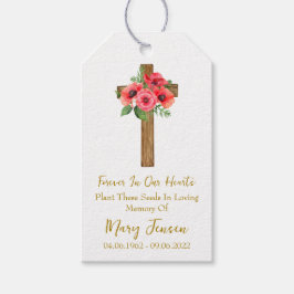 Poppy Cross Memorial Funeral Seed Packet Geschenkanhänger