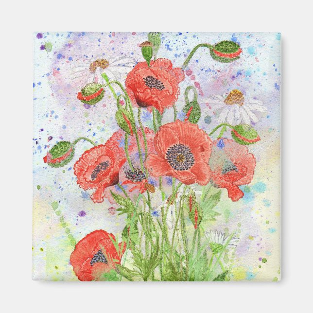 'Poppy Crowd' Magnet (Vorne)