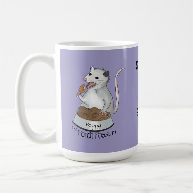 Poppy Die Porch Possum Kaffee Tasse, Lila Kaffeetasse (Links)