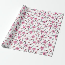 Poppy Dream Watercolor Muster Geschenkpapier