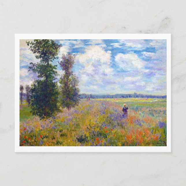 Poppy Field, Argenteuil, 1875 Claude Monet Postkarte (Vorderseite)