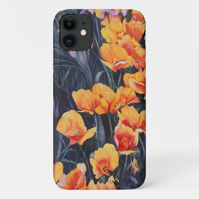 Poppy Field Colorful Impressionistisches Gemälde Case-Mate iPhone Hülle (Rückseite)