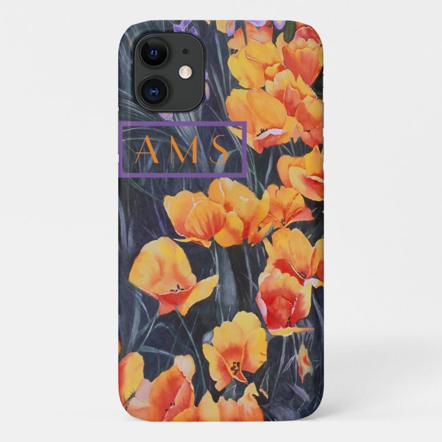 Poppy Field Colorful Impressionistisches Gemälde Case-Mate iPhone Hülle (Rückseite)