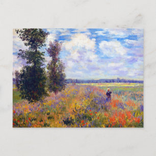 Poppy Field Gemälde von Claude Monet (1875) Postkarte