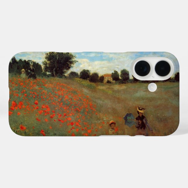 Poppy Field Near Argenteuil von Claude Monet iPhone 16 Hülle (Rückseite (Horizontal))