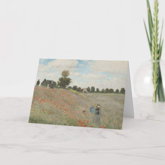Poppy Field Near Argenteuil von Claude Monet Karte (Vorderseite)