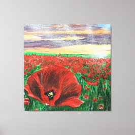 Poppy Field SF Leinwanddruck