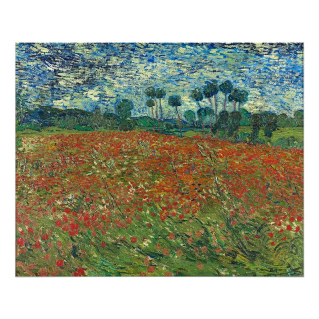 Poppy Field Vincent Van Gogh Fotodruck (Vorne)