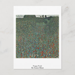 Poppy Field von Gustav Klimt Postkarte