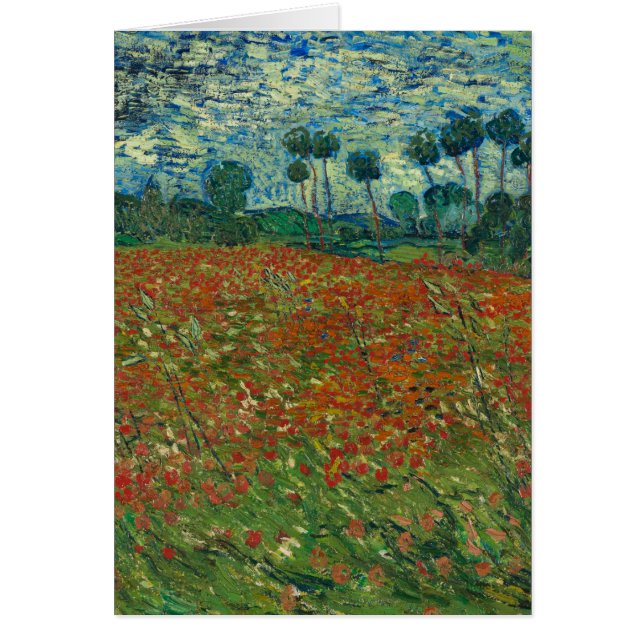Poppy field von Vincent van Gogh Fine Art (Vorne)