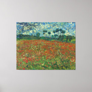 Poppy field von Vincent van Gogh Fine Art Leinwanddruck
