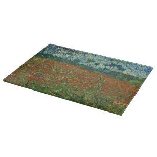 Poppy field von Vincent van Gogh Fine Art Schneidebrett