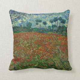 Poppy Field von Vincent Van Gogh Kissen