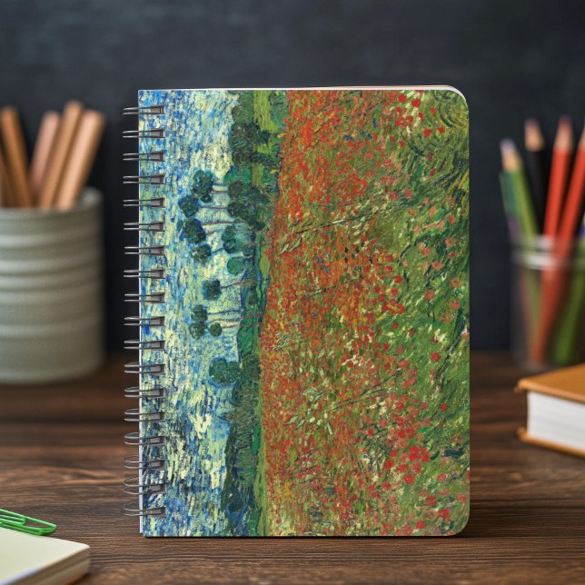 Poppy Field von Vincent Van Gogh Recipe Notizbuch (Von Creator hochgeladen)