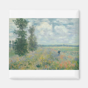 Poppy Fields bei Argenteuil von Claude Monet Magnet