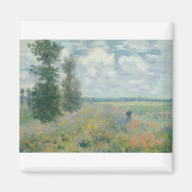 Poppy Fields bei Argenteuil von Claude Monet Magnet (Vorne)