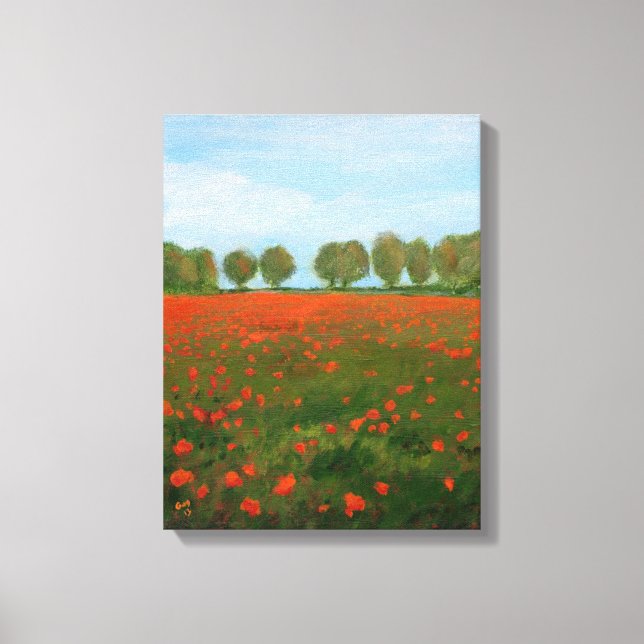 Poppy Fields Giclee Leinwanddruck (Vorderseite)
