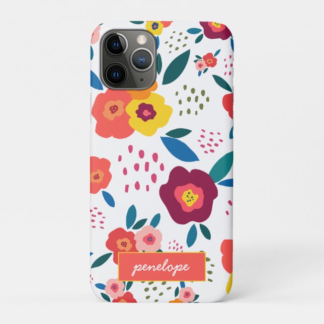 Poppy Floral Muster Kornskriptname Case-Mate iPhone Hülle (Rückseite)