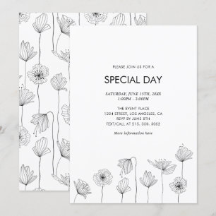 Poppy Floral Party Invitation pour toutes les occa