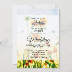 *~* Poppy Foto - UAWG - QR FLORAL Wedding  Einladung