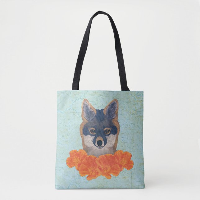 Poppy Fox Tote Bag Tasche (Vorderseite)