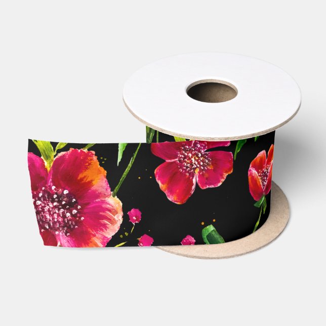 Poppy Garden Ribbon Satinband (Spule)