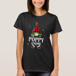Poppy Gnome Büffel Kariert Passende Familie Weihna T-Shirt