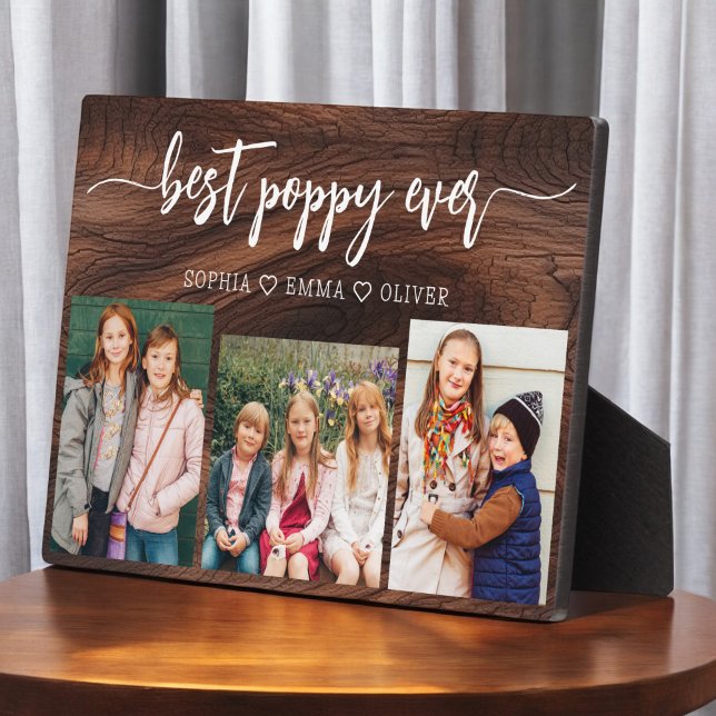 Poppy Großvater Grandchildren Holzfotolage Fotoplatte (Von Creator hochgeladen)