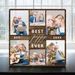 Poppy Großvater Grandchildren Holzfotolage Fotoplatte<br><div class="desc">Capture die Liebe zwischen Poppy und seinen Enkelkindern mit unserem Großvater Großkinder Foto Collage Plaque. Diese personalisierte Plakette zeigt eine herzzerwärmende Collage aus Foto, in der wunderschön gepflegte Momente gezeigt werden, die Poppy mit seinen geliebten Enkeln geteilt hat. Um die Fotos herum ist der beliebte Titel "Poppy", der dem Design...</div>