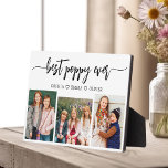 Poppy Großvater Großkinder FotoCollage Fotoplatte<br><div class="desc">Capture die Liebe zwischen Poppy und seinen Enkelkindern mit unserem Großvater Großkinder Foto Collage Plaque. Diese personalisierte Plakette zeigt eine herzzerwärmende Collage aus Foto, in der wunderschön gepflegte Momente gezeigt werden, die Poppy mit seinen geliebten Enkeln geteilt hat. Um die Fotos herum ist der beliebte Titel "Poppy", der dem Design...</div>