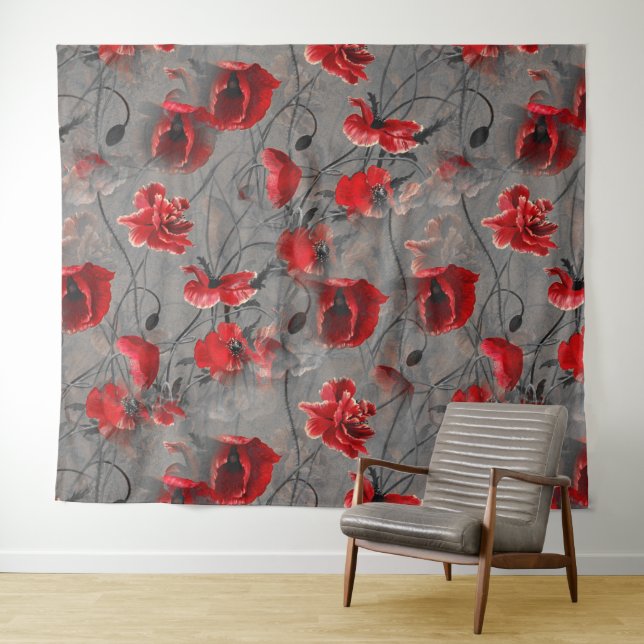 Poppy Haze Wandteppich (Beispiel (Horizontal))